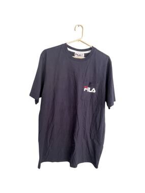 $30.00 FILA Mens L T-Shirt Curtis Pocket Tee Cotton Crew Neck Short Sleeve NWT